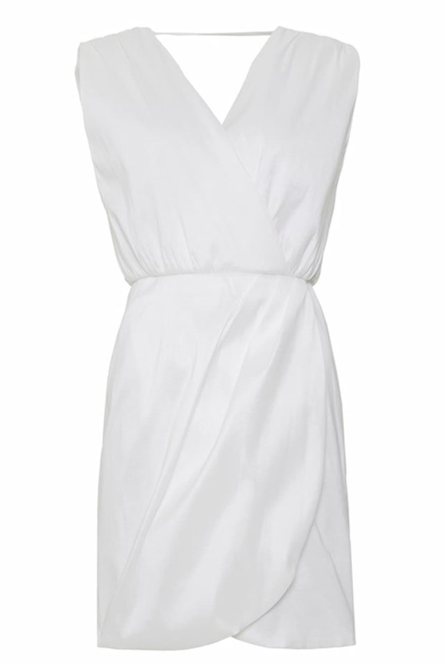 Ckontova Φόρεμα Κοντό Κρουαζέ Λευκό