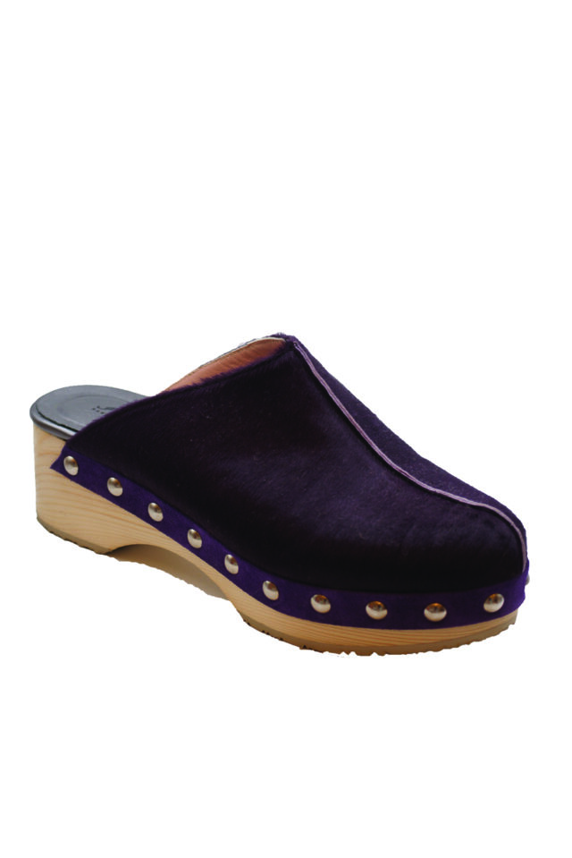 I Love Sandals Pony Clogs Purple