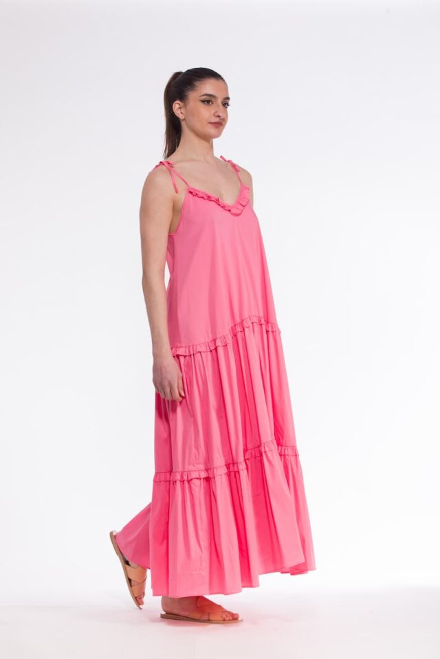 Devotion Φόρεμα Μακρύ Red Lyrio Pink