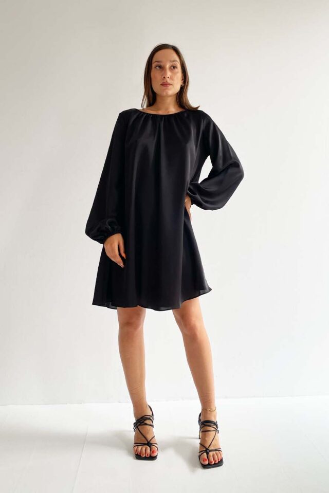 Ckontova Φόρεμα Μίνι με Ανοιχτή Πλάτη Μαύρο
