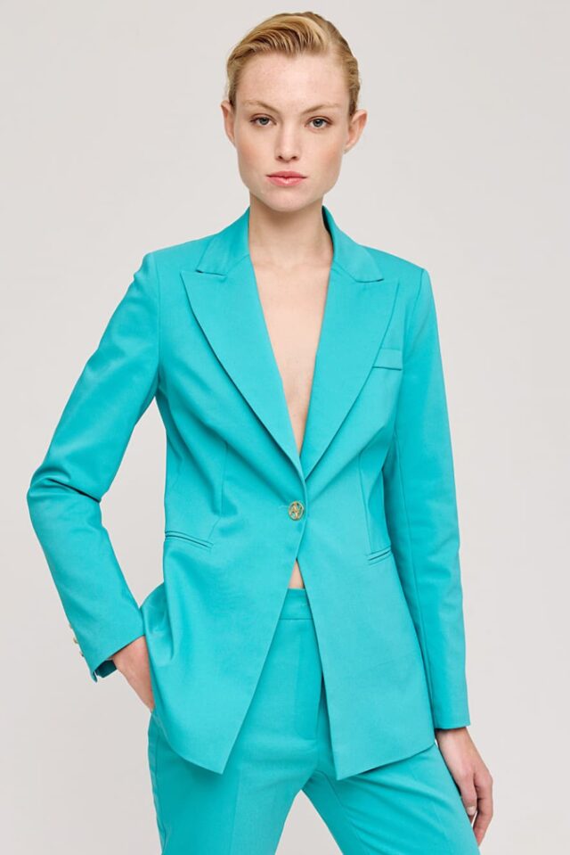 Access Single Button Jacket with Lagoon Monogram Details