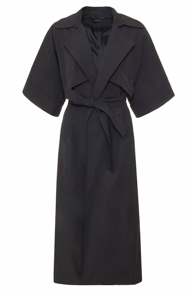 CKontova Black Short Sleeve Coat
