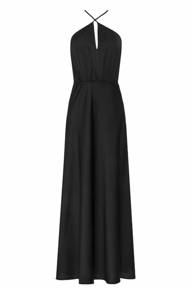 CKontova φόρεμα με Δέσιμο Πίσω Μαύρο